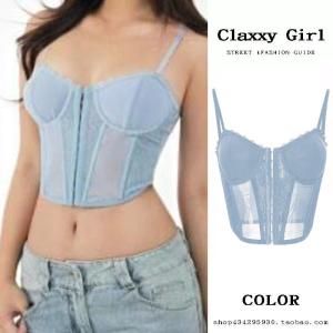 Áo Ngực Ren Xương Cá Bó Sát Áo Ba Lỗ Thời Trang Nữ Thiết Kế Mới Mùa Hè 2025 Áo Ba Lỗ Ngắn Màu Trơn Áo Ba Lỗ Thường Ngày