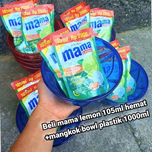 10 pcs sabun cuci mama lemon 105ml +1 set wadah plastik set viral