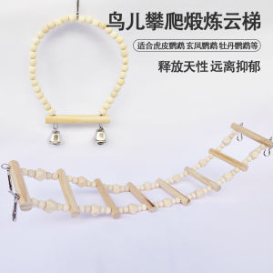 Swinging Rings Cloud Ladder Climbing Toy for Parrots Parakeets Quaker Parrots Toy Accessories Bird Cages Ladders Biting Climbing
