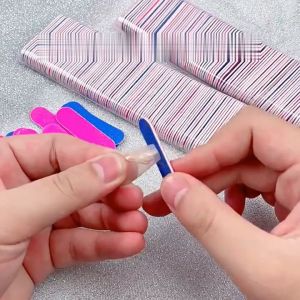 BF-K186 Alat Kikir Kuku 2 Sisi Nail Buffer Mini Portable Kikir Kuku Kayu / Amplas Kuku Dua Sisi Nail