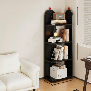 QYLIFE | Metal Corner Bookshelf Multi-functional
