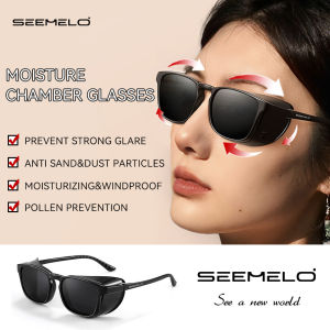 SEEMELO Cataract Eye Glass Eye Protection Sunglasses Moisture Chamber Glasses For Eye Goggles After Cataract Surgery Myopia Surgery Anti Blue Light&Ultraviolet Anti Pollen Anti Fog Anti Sand Windproof Lenses Eye Cure Men Women Safety Goggles