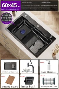 TAOSHI | Large Single Basin 304 Stainless Steel Sink