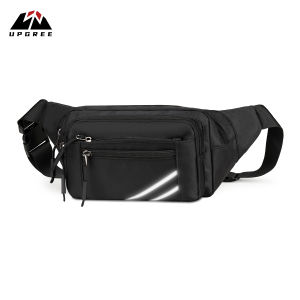 UPGREE Fashion Chest Bag Men Womens Waist Bag Waterproof Sports Bag Large Capacity Casual Bag Messenger Bag Reflective Strip Design Outdoor Fitness Bag Travel Bag Business Bag