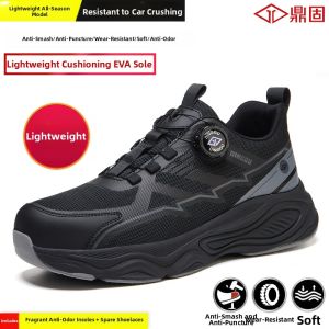 DINGGU | Mens Anti-smash Puncture-resistant Lightweight Wear-resistant Warm Odor-proof Safety Shoes