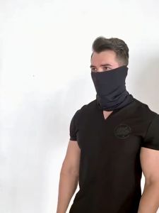 Musion Bandana Cool Feeling Ice Silk Fabric Face Mask Quick-Drying Buff Anti Dust UV Head Scarf for Riding