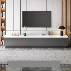 【24 Hours Shipped】TV Cabinet Furniture with Drawers Modern Minimalist Living Room Wood and Marble Nordic Minimalist Design TV Cabinet