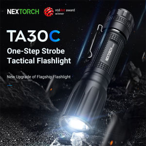 NEXTORCH TA30C Tactical Flashlight 1600 Lumens Powerful Emergency Rechargeable Compact Flashlight Strobe Outdoor LED flashlight