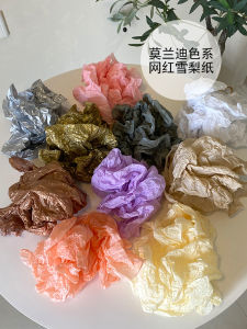 Morandi Color Mg Tissue Paper Cake Decoration Bouquet Packaging Material Gift Packaging Paper Ins Style Photo Props Internet Celebrity Translucent Lining Rubbing Stained Paper Kindergarten Environment Creating Materials