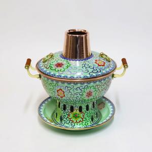 DIHUANTUO | Cloisonne Antique Copper Oil Alcohol Stove Single Hotpot