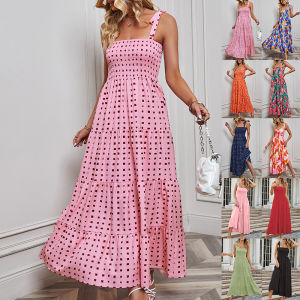 Sleeveless Strapless Open Back Dress Sleeveless Strap Open Back Camisole Dress