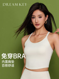 Womens Yoga Sports Bra Training Vest Shockproof Running Fitness Pilates Exercise Underwear Anti-sagging U-Neck Design