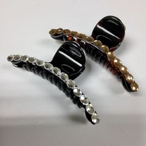 ร้านRibbon Center กิ๊บเกาหลี Made In Korea กิ๊บติดผม กิ๊บหนีบผม ปากแบนยาว ประดับคริสตัล ขนาด 9.5 x 2.5 ซม. 1 ชิ้น