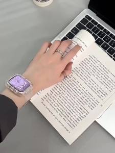 Transparent Resin Strap for Apple Watch Band 38mm 40mm 42mm 44mm 45mm Sports Silicone Watch Band for IWatch SE/8/7/6/5/4/3/2/1