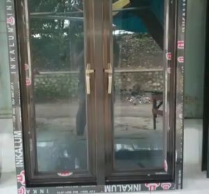 JENDELA KACA MODEL SWING MOTIF POLOS uk T100xL100 gratis packing kayu