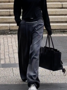 MANMI | Elegant Versatile Loose Striped Dress Pants