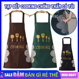 Tạp Dề Nấu Ăn Chống Thấm Nước Và Dầu Mỡ Kèm Lau Tay Cao Cấp - Mẫu Thỏ / Tạp dề chống nước chống dầu Chống bám bẩn hiệu quả