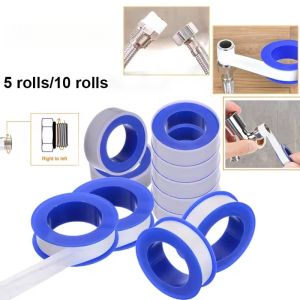 5/10Rolls Water Pipe Sealing Tape Waterproof PTFE Sealant Tapes Sink Drain Pipe Thread Duct Tapes Plumbing Fitting Repair Tools