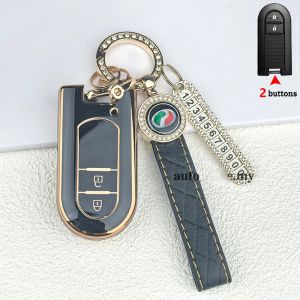 【2buttons】For perodua Bezza MYVI key case perodua AXIA ARUZ ALZA key cover perodua smart car keychain