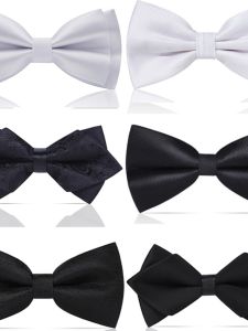 LIESHANG | Wedding Bow Tie Dual Layer Black and White