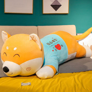 Huggable Plush Dog Toy Giant Soft Pillow Sleeping Bed Companion Corgi Puppy Doll Gift Bearable Husky Super Large Stuffed Dog