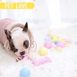 Dog Toys Clean Teeth Pet Toys Puppy Dog Chew Toy Resistant To Bite Bone Molar Thorn