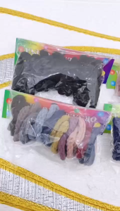 Ikat Rambut Elastis 20Pcs KODE 229 Kunciran Rambut Motif Gelombang 20Pcs Kuat Gaya  Rambut Wanita