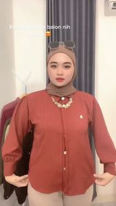 Kemeja Lengan Balon Baby Crush // Atasan Wanita Baby Crush Grade A