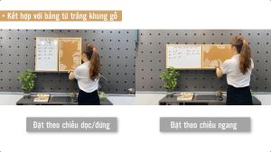 Bảng Ghim Tropical - Bảng Ghim Lie Khung Gỗ In Họa Tiết - Kích Thước 40x60cm 60x80cm