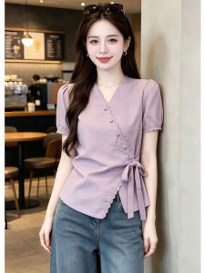 Shalldoer | Stylish Versatile V-Neck Short Sleeve Shirt