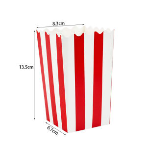 10 Chiếc Hộp Giấy Bắp Rang Bơ Sọc Trắng Đỏ Hộp Đựng Đồ Ăn Nhẹ Xô Cho Đêm Phim Sinh Nhật Lễ Hội Dự Tiệc Cung Cấp