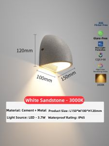 WEIXIANG | Waterproof Microcement Outdoor Wall Sconce