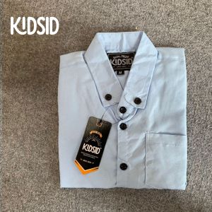 KIDSID Kemeja Anak Laki-laki umur 1 sampai 14 Tahun Warna Denim Terbaru 2025  - Kemeja Anak Cowok Polos Fashion Kids Catton Casual Formal