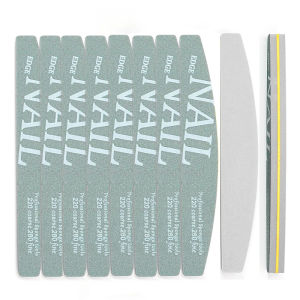 Bộ 10 Dũa Móng Tay 100/180 & 280/220 Grit Hai Mặt Bông Mài Móng Dụng Cụ Chăm Sóc Móng Tay Làm Móng Xanh-Xám