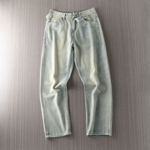 Vintage Washed Cotton Mens Jeans Slim Straight Leg Spring Autumn New Style Youth Fashion Classic Blue Jeans Casual Wear