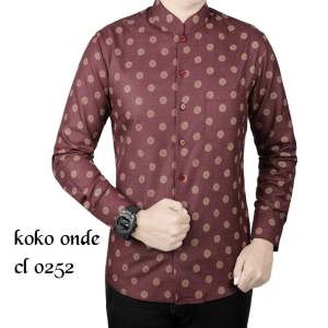 baju muslim koko lengan panjang slimfit mewah