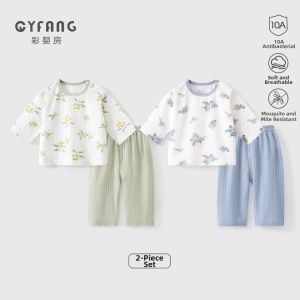 CAIYINGFANG | Baby Cotton Summer Set Long Sleeve and 3/4 Pants