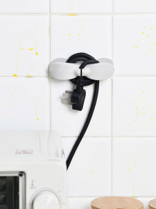 Large Capacity Wire Organizer Self Adhesive Power Cable Coiling Hook Household Cord Clutter Organizer Rubber Coil Winder