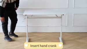 Adjustable Liftable Computer Desk Study Desk Hand Lift Table Student Learning Desk 120CM*60CM/100CM*60CM/80*30CM Work Desk for Living Room Bedside Office