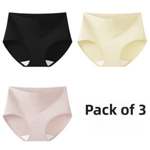 MiiOW | Pure Cotton Seamless High Waist Womens Underwear Antibacterial Triangle Panties Comfortable Breathable Briefs Female Youth Fashion