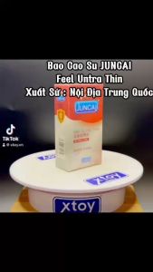Bao cao su Juncaii Feel Untra Thin siêu mỏng x2 bôi trợ hộp 10 bcs