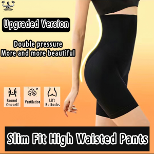 Slimming High Waist Girdle Plus Size Corset Girdle Slimming Girdle Shapewear Slimming Pants Flat Seamless Long Shapewear Slimming Butt Lifter Control Safety Pants 收腹裤