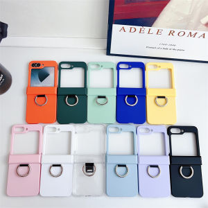 Case for Samsung Galaxy Z Flip 6 Z Flip 5 Z Flip 4 Z Flip 3 Ultra Thin Premium PC Shockproof Cover Silky Matte Skin Feeling Elegant Anti-Scratch Folding Case With Ring