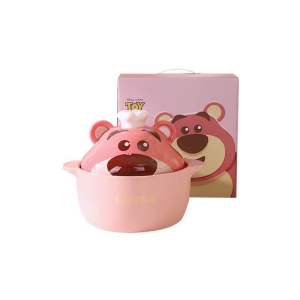 Nồi sứ to nắp Gấu Dâu cao cấp siêu hot