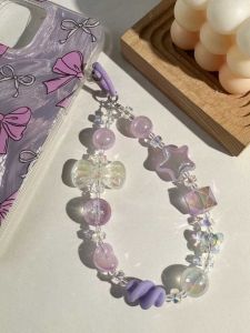 Dạ Quang Phát Sáng Điện Thoại Charm Hình Ngôi Sao Cao Su Nữ Móc Khóa Điện Thoại Di Động Ốp Lưng Đính Hạt Stringing Sáng Tạo Đèn Ngủ