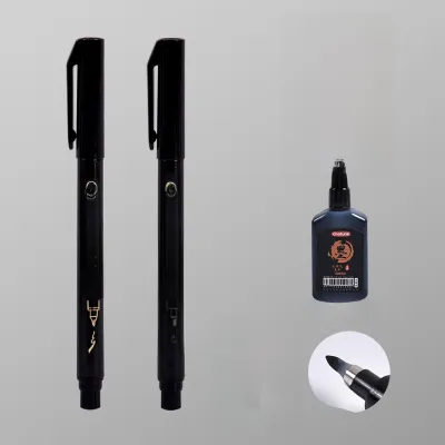 Deli Calligraphy Brush Pen Script Writing Signature Tool Medium Large Regular Script Calligraphy Steel Pen Style Brush