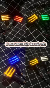 [1 CẶP] Xi nhan LED Monster NVM hiệu ứng nước chảy dành cho xe máy _ Nhiều màu sắc lựa chọn