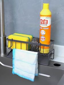 (in stock) WASSUP Sponge Drainer Rack Stainless Kitchen Organizer Bathroom Sink Rack Soap Holder Organizer Rack Preventing sponges from becoming damp and mouldy