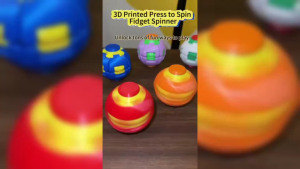 3D Printed Press-to-Spin Fidget Ball One Click Deform Fidget Spinner Ball Smooth Rotating Stress Relief Sensory Toy