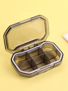 Portable 6 Grid Pill Box Medicine Storage Box Vitamin Supplement Container Travel Medical 小药盒 Kotak Pemotong Ubat HH192
